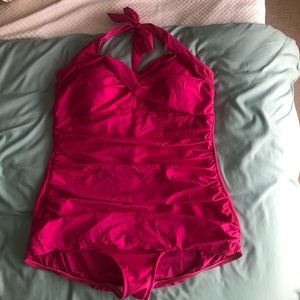 Hot Pink One Piece Swim Suit
